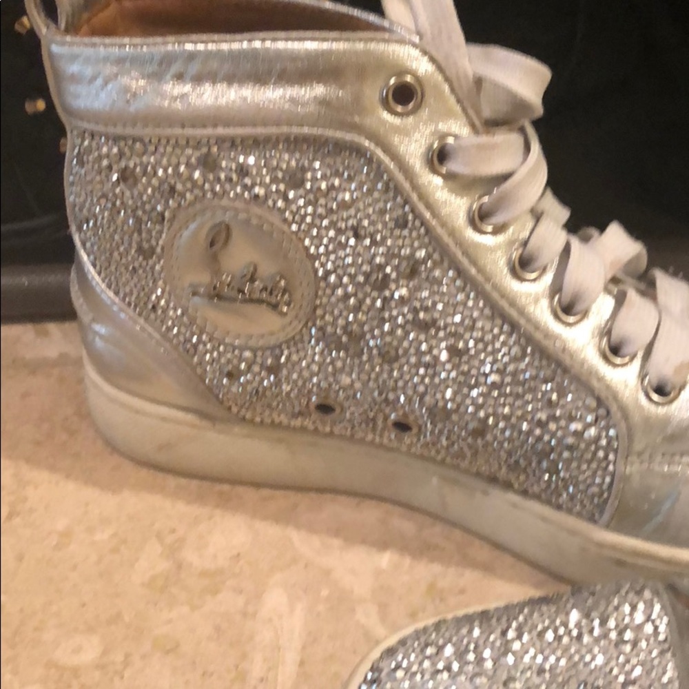 CL limited silver sneakers